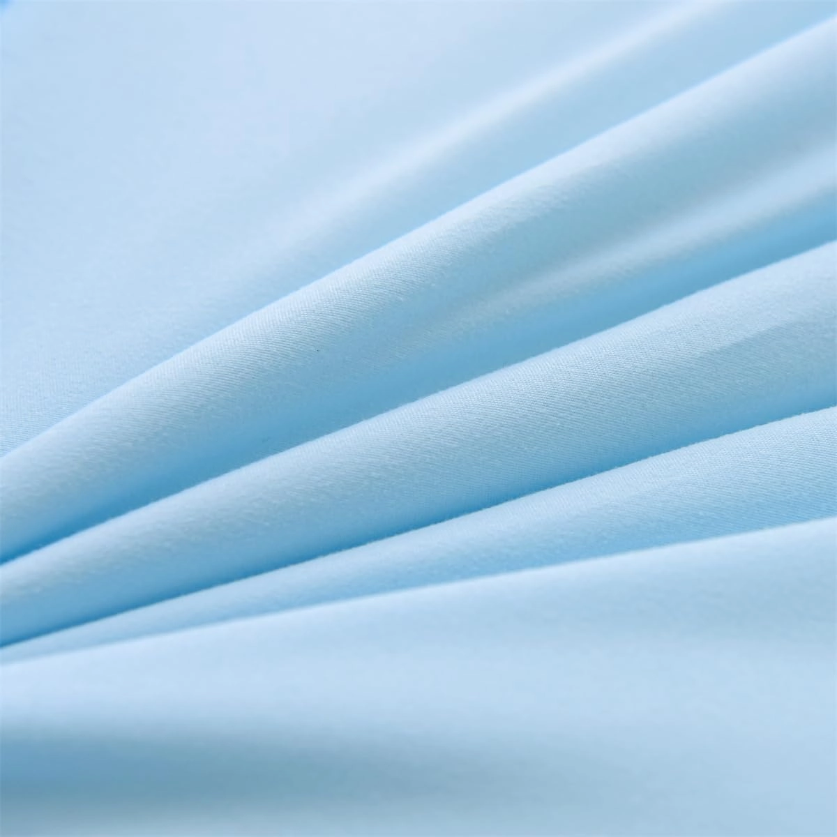 Holawakaka Light Blue Waterfall Ruffle Comforter Set Twin Size Multi-Layers Ruffled Shabby Chic 3PCS Bedding Set for Girls Women