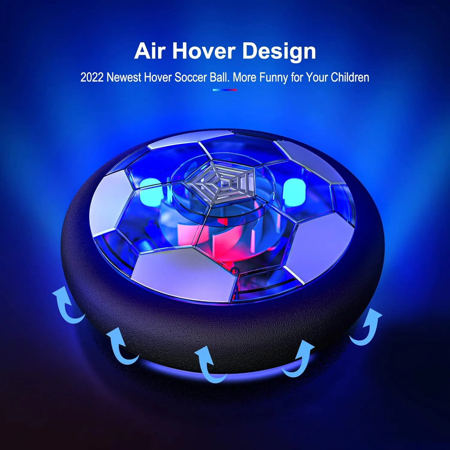HopeRock 3-in-1 Hover Soccer Ball Hockey Bowling Set, Indoor and Outdoor Toys for Kids Ages 3-12, Outside Toys with LED Lights, Christmas Birthday Gifts for 3 4 5 6 7 8 9  Year Old Boys Girls