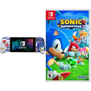 HORI Split Pad Pro (Sonic) Ergonomic Controller for Handheld Mode - Officially Licensed By Nintendo & Sega - Nintendo Switch; & Sonic Superstars - Nintendo Switch