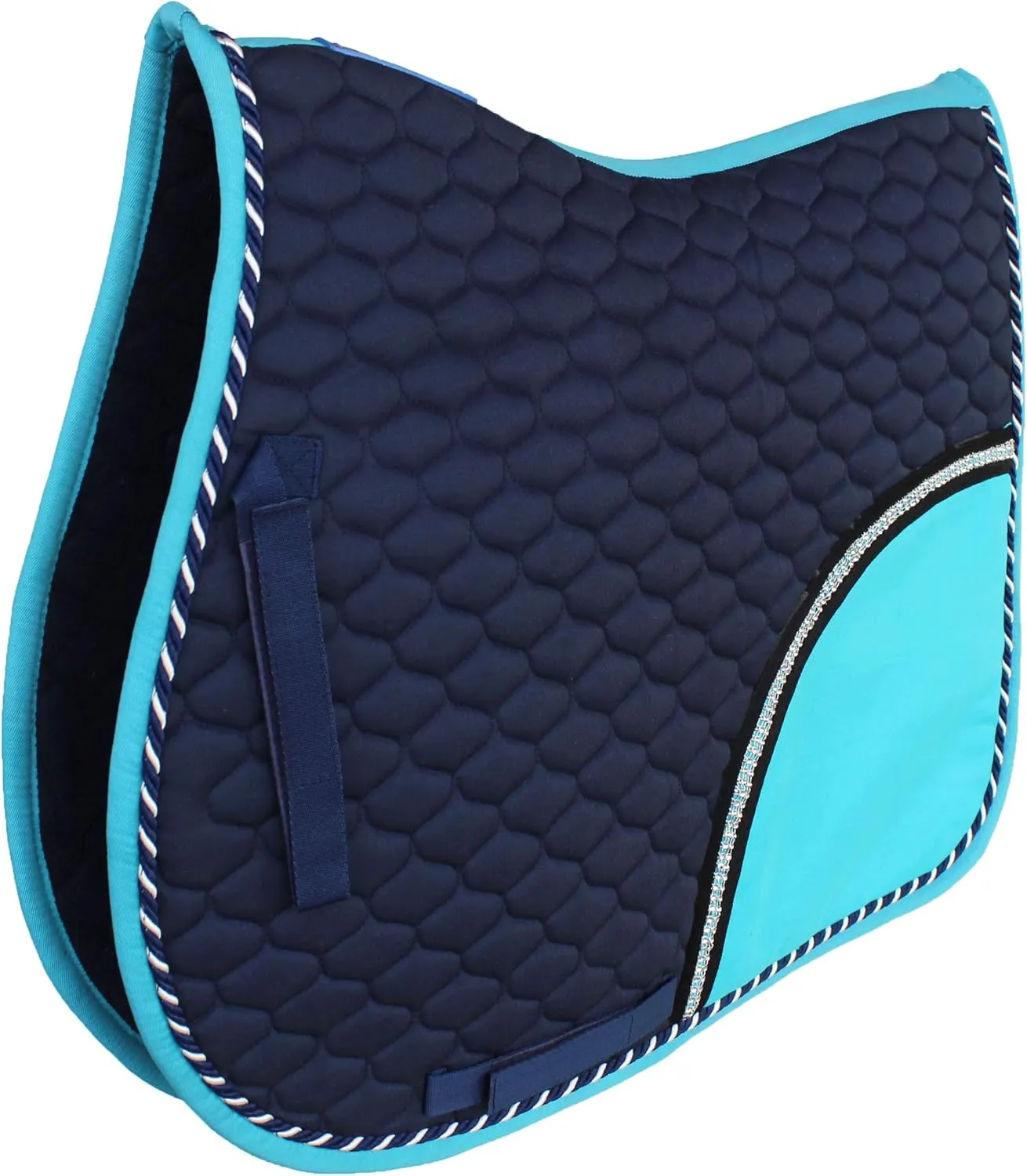 Horse English All-Purpose Contoured Quilted Cotton Saddle Pad Navy 72F41
