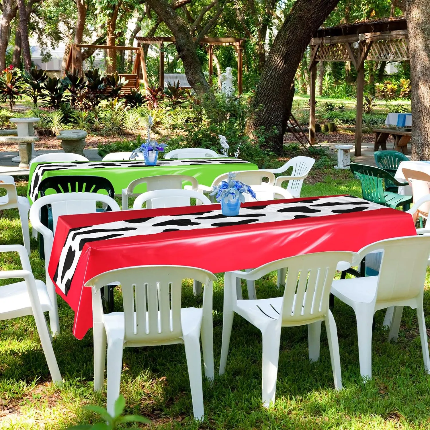 Hosuly 12 Pcs Story Tablecloth Table Cover Story Birthday Party Decorations Boy Baby Shower Decorations Toy Inspired Party Supplies, 54 x 108 Inch (Bright Style)