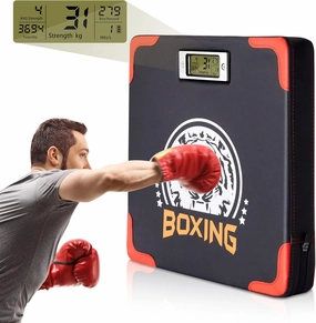Hoteam Strength Tester Punch Force Sensor Adjustable Height Boxing Training Equipment Wall Mounted Boxing Boxer Boxing Machine Wall Punch Pad Boxing Punching Bag Machine for Adult Kid (Classic)