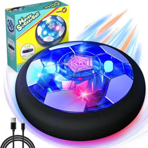 Hover Soccer Ball Boy Toys, Soccer Gifts for 3 4 5 6 7 8  Year Old Boys Girls, Rechargeable Air Floating Soccer with LED Light and Upgraded Foam Bumper, Indoor Birthday Gifts for Kids Age 3-12