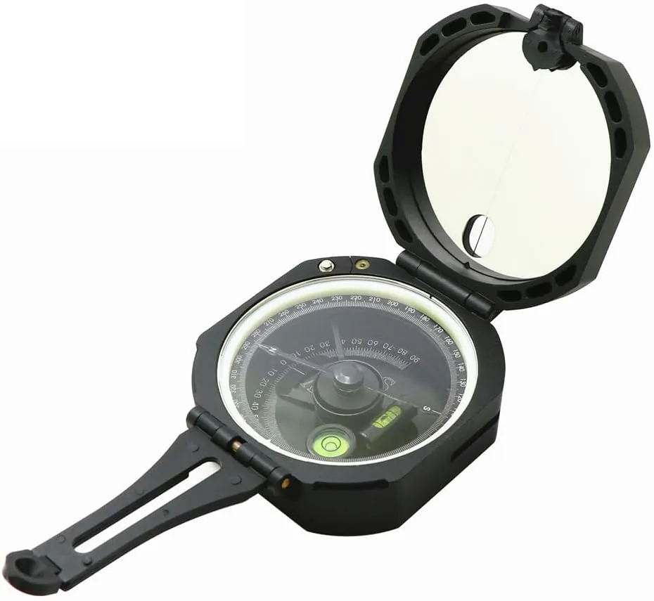 HXBER Multifunctional Compass High-Accuracy Geological Compass Survival Orienteering Compass Waterproof Gmeter Inclinometer for Camping Hiking Adventure s Training