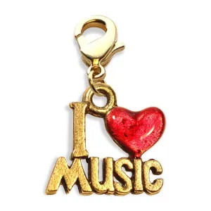 I Love Music Charm Dangle