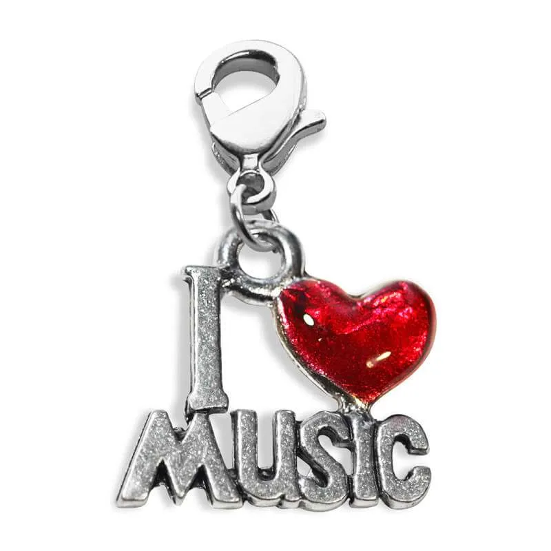 I Love Music Charm Dangle