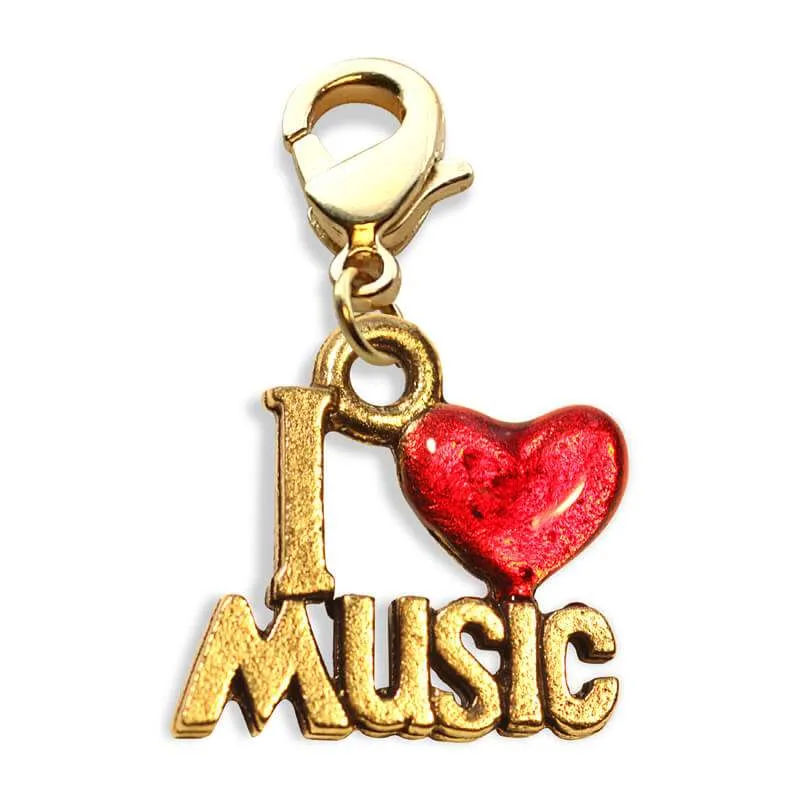I Love Music Charm Dangle