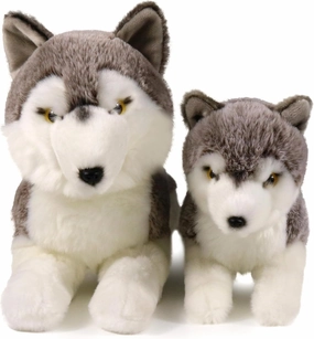 Ice King Bear Mom and Baby Stuffed Animals Set Zoo Wild Animals (Wolf)