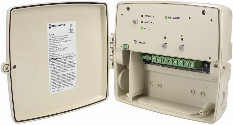 Intermatic PE723P 24-Hour 7-Day Electronic Wi-Fi Pool Time Control, 2-Circuit, Type 3R Plastic Enclosure