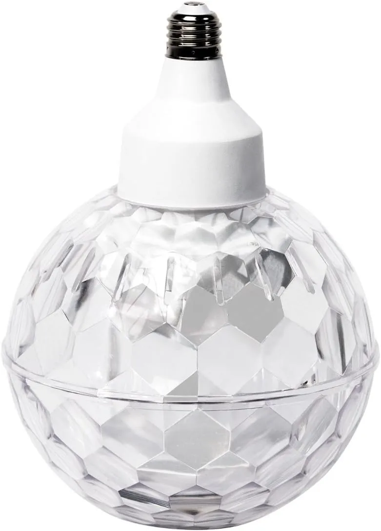 ION Audio Party Ball | 7" Motorized Spinning Disco Light Projection Bulb with Built-in LED & Beat Sync