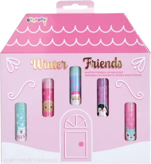 iscream Winter Friends 5-Piece Scented Holiday Lip Balm Set