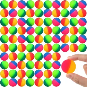 Jenaai 200 Pcs Bouncy Balls for Kids, 32 Mm/1.26 Inches Assorted Bouncy Balls Bulk Colorful Bouncing Rubber Party Favors for Carnival Prizes Goodie Gift Bag Fillers Birthday Party