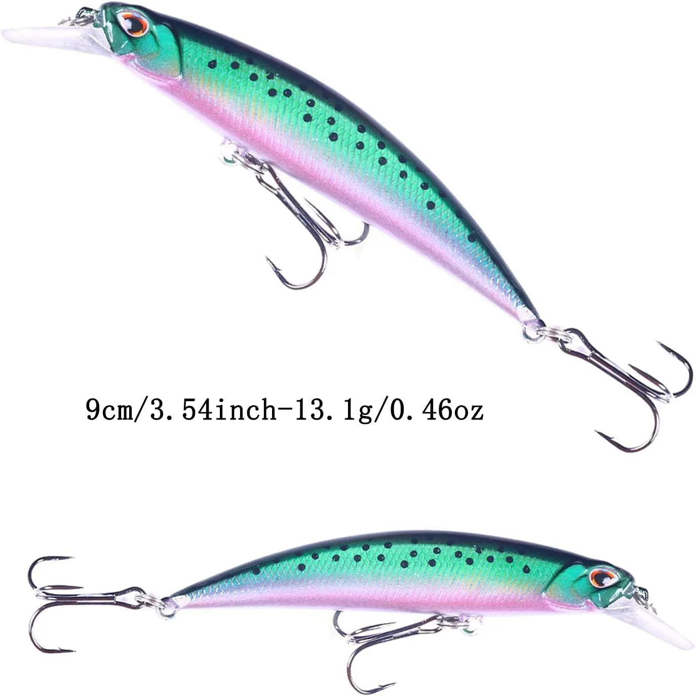 Jerk Baits for Bass Fishing, Jerkbait Fishing Lures, Minnow Lures Jerk Bait for Freshwater/Saltwater Fishing Lures for Trout Pike, 5pcs/10pcs with Box