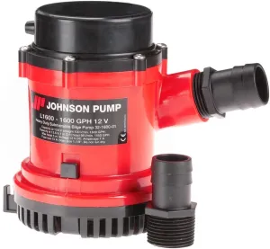 Johnson Pump 1600 GPH Bilge Pump 1-1/8" Hose 12V