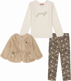 Juicy Couture girls 3pc Jacket Pant Set