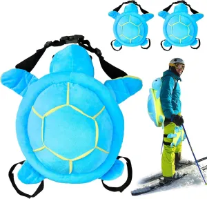 Junkin 3 Pcs Turtle Butt Pads for Snowboarding Ski Protective Gear Set Cute Turtle 3D Hip Protectors for Skating Tortoise Cushion Padded Turtle Knee Pad for Kid Adult Skiing Roller Protection