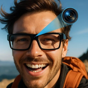 Kestrel - 1080p HD Camera Undetectable Hidden Eye Glasses with Touch Technology Recording (256GB)