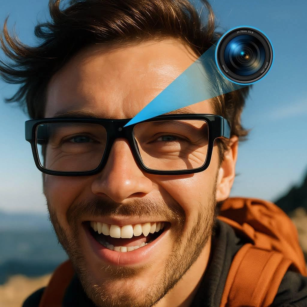 Kestrel - 1080p HD Camera Undetectable Hidden Eye Glasses with Touch Technology Recording (256GB)