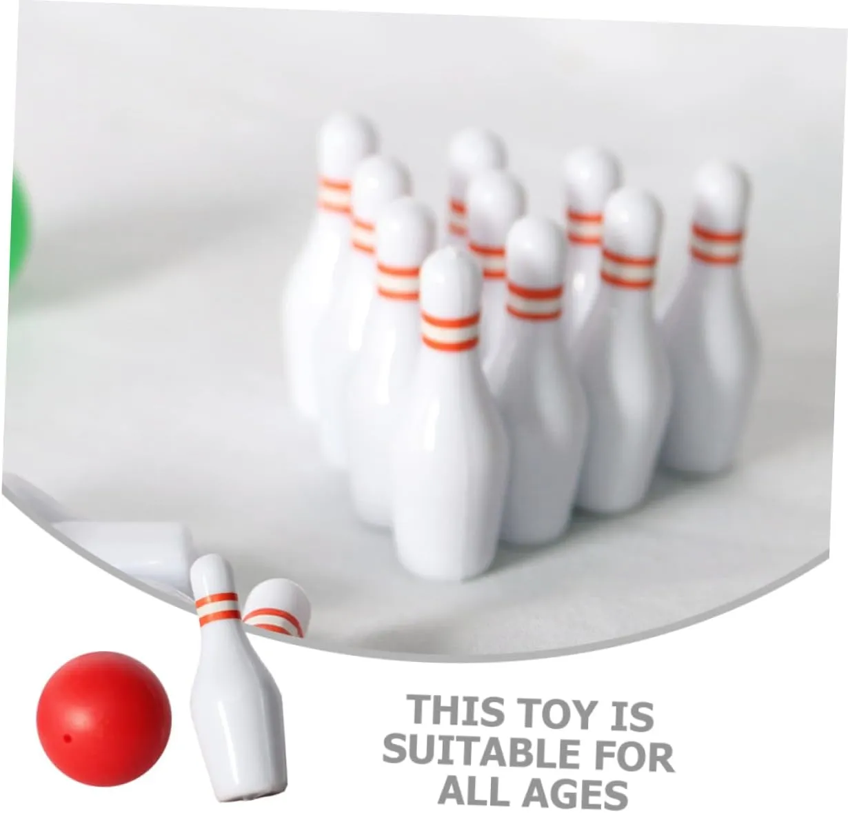 KESYOO 1 Set Miniature Bowling Pin Set for Dollhouse Mini Bowling Balls Pins Decoration for Creating Realistic Scenes Safe and Lightweight Material Easy to Operate