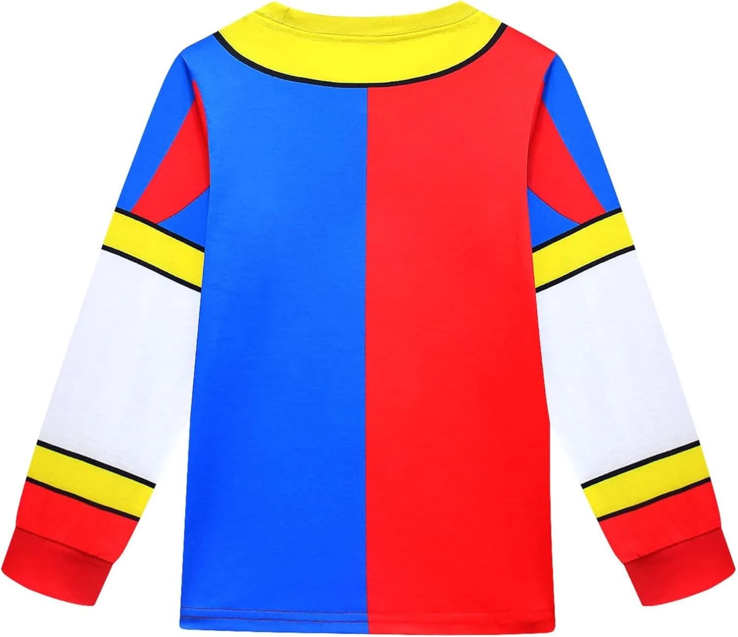 Kid Girls Boys Circus Cosplay Costume Unisex Long Sleeve Tee and Pant Cotton Outfit Set Clown Costume