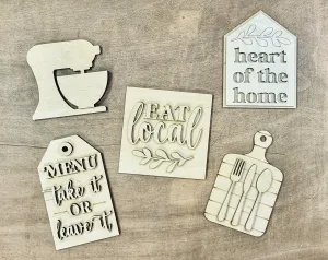 Kitchen theme tier tray set
