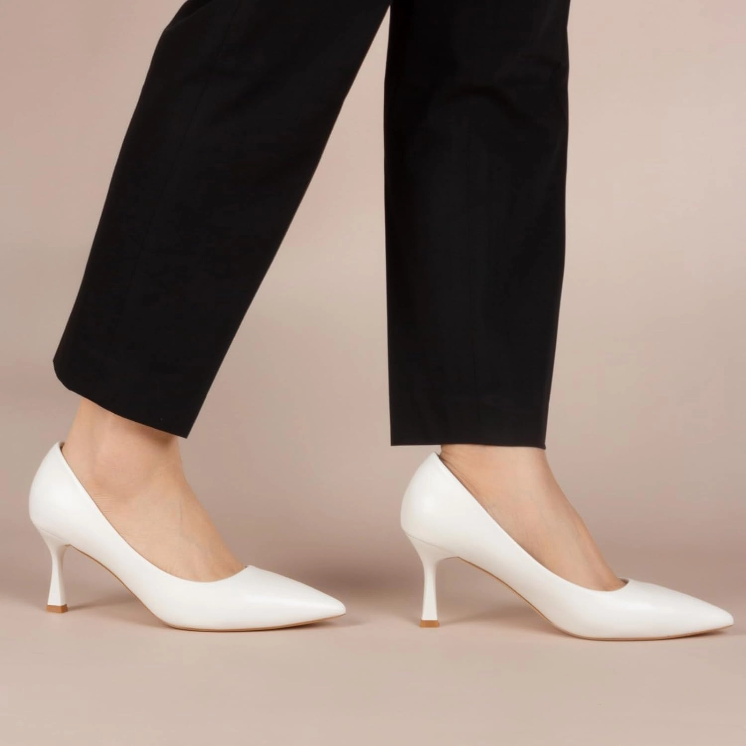 Kitten Heels Pumps Women Pointed Closed Toe Pumps Shoes for Work Wedding Party Slip-On Pumps Shoes for Lady Size 6-10
