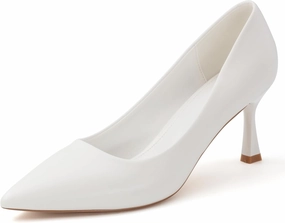 Kitten Heels Pumps Women Pointed Closed Toe Pumps Shoes for Work Wedding Party Slip-On Pumps Shoes for Lady Size 6-10