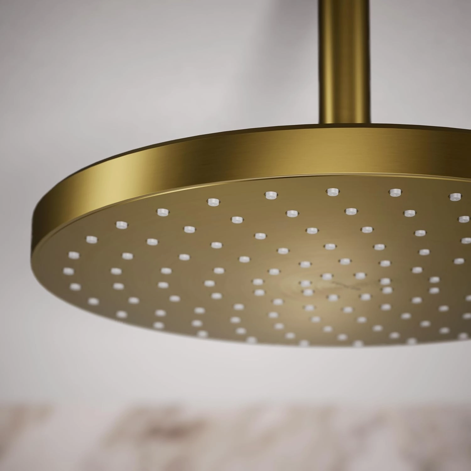 KOHLER Awaken Rainhead Showerhead, 2.5 GPM, Vibrant Brushed Modern Brass