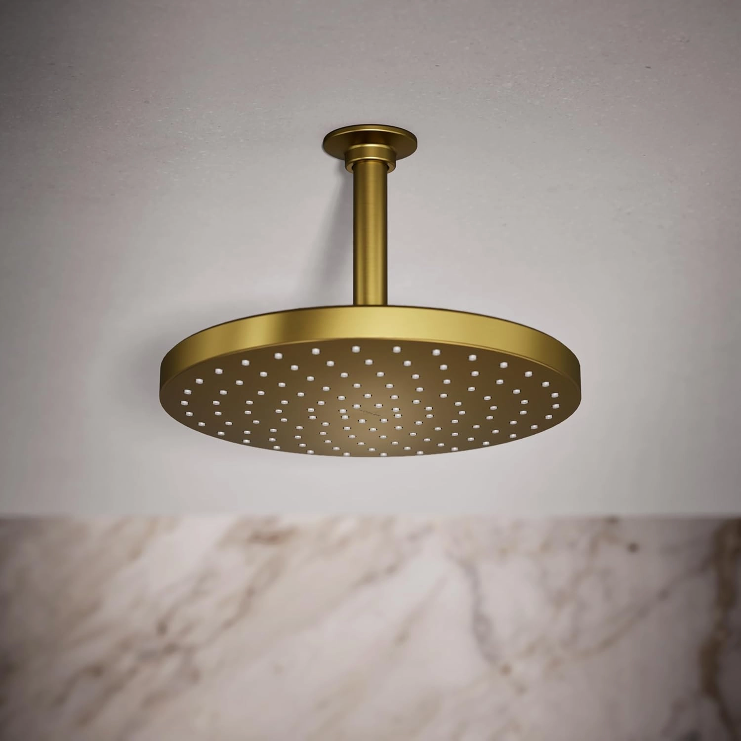 KOHLER Awaken Rainhead Showerhead, 2.5 GPM, Vibrant Brushed Modern Brass