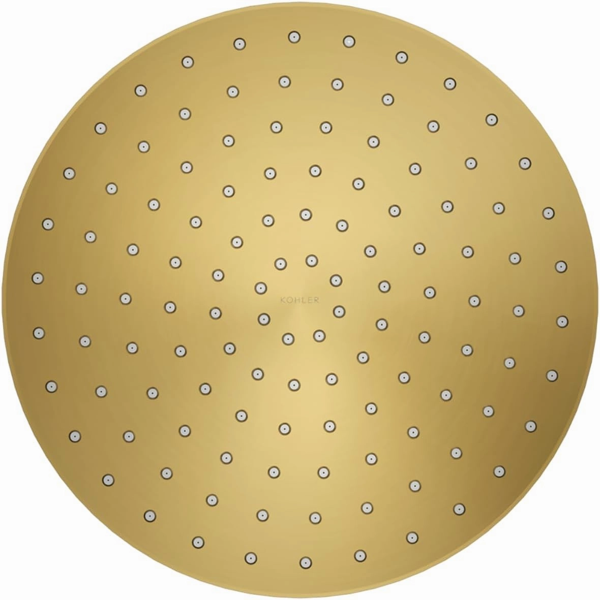 KOHLER Awaken Rainhead Showerhead, 2.5 GPM, Vibrant Brushed Modern Brass