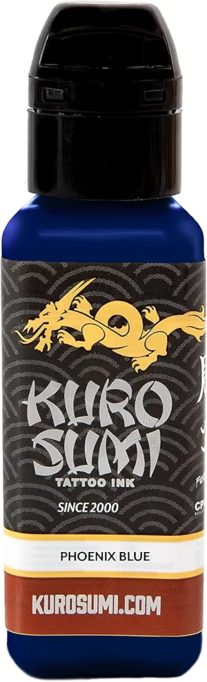 Kuro Sumi Phoenix Blue, Vegan Friendly, Professional Ink 3oz