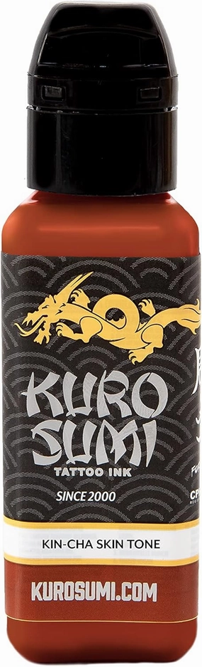 Kuro Sumi Kin-Cha Skin Tone, Vegan Friendly, Professional Ink 3oz
