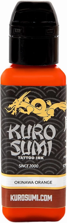 Kuro Sumi Okinawa Orange, Vegan Friendly, Professional Ink 3oz