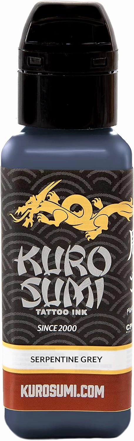 Kuro Sumi Serpentine Grey, Vegan Friendly, Professional Ink 3oz