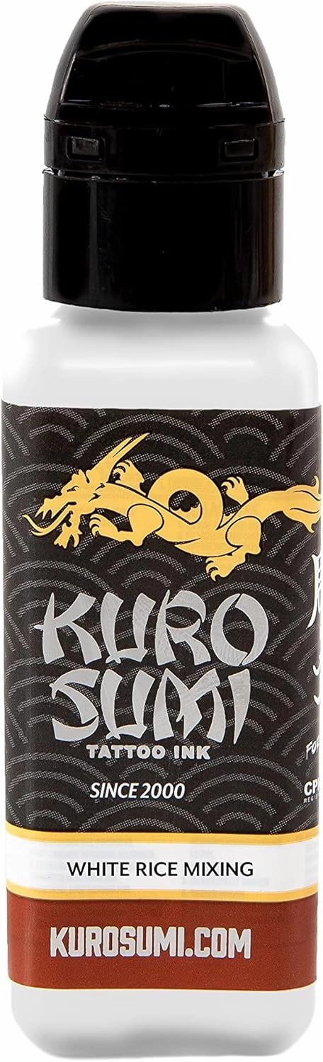 Kuro Sumi White Rice Mixing, Vegan Friendly, Professional Ink 3oz