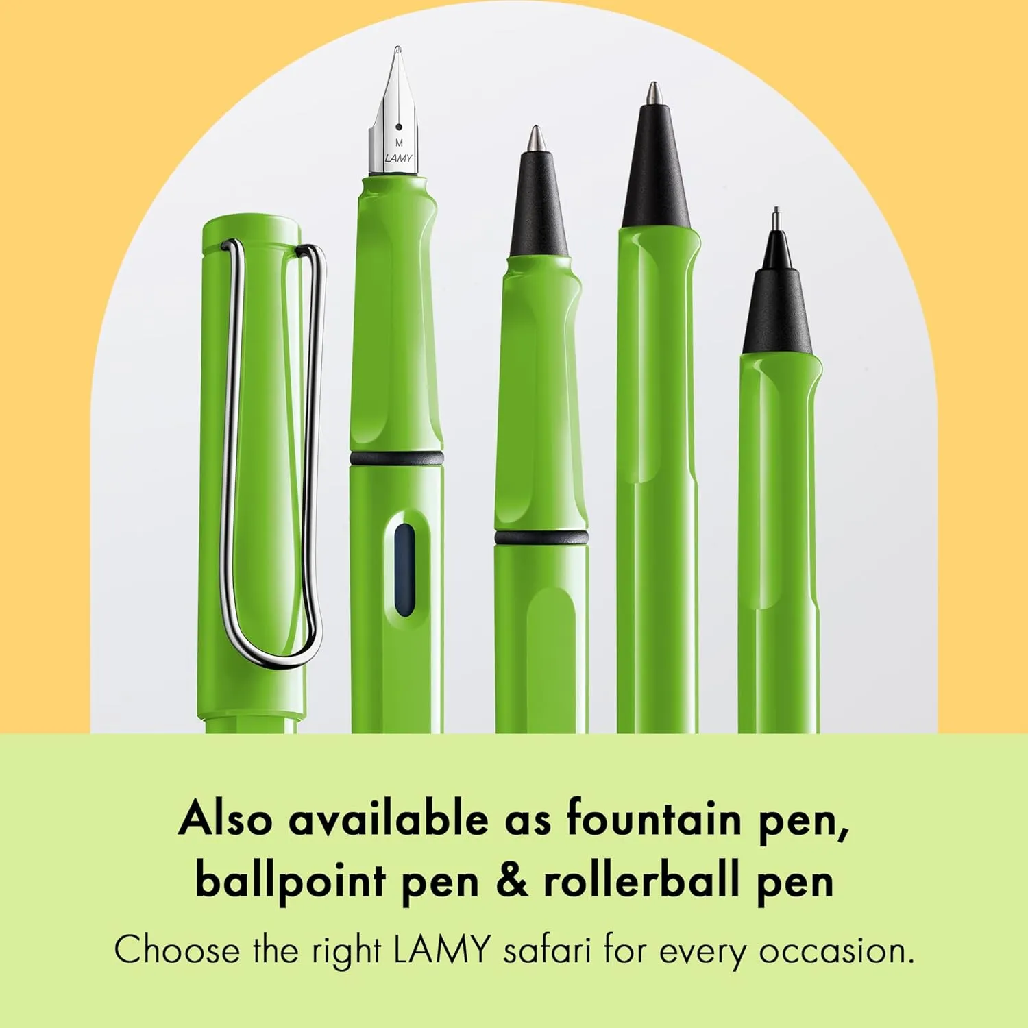 LAMY safari green - Mechanical Pencil with ergonomic grip & body made of robust ASA plastic - ideal for drawing & writing - including LAMY M 41 fine line refill 0.5 mm & eraser tip