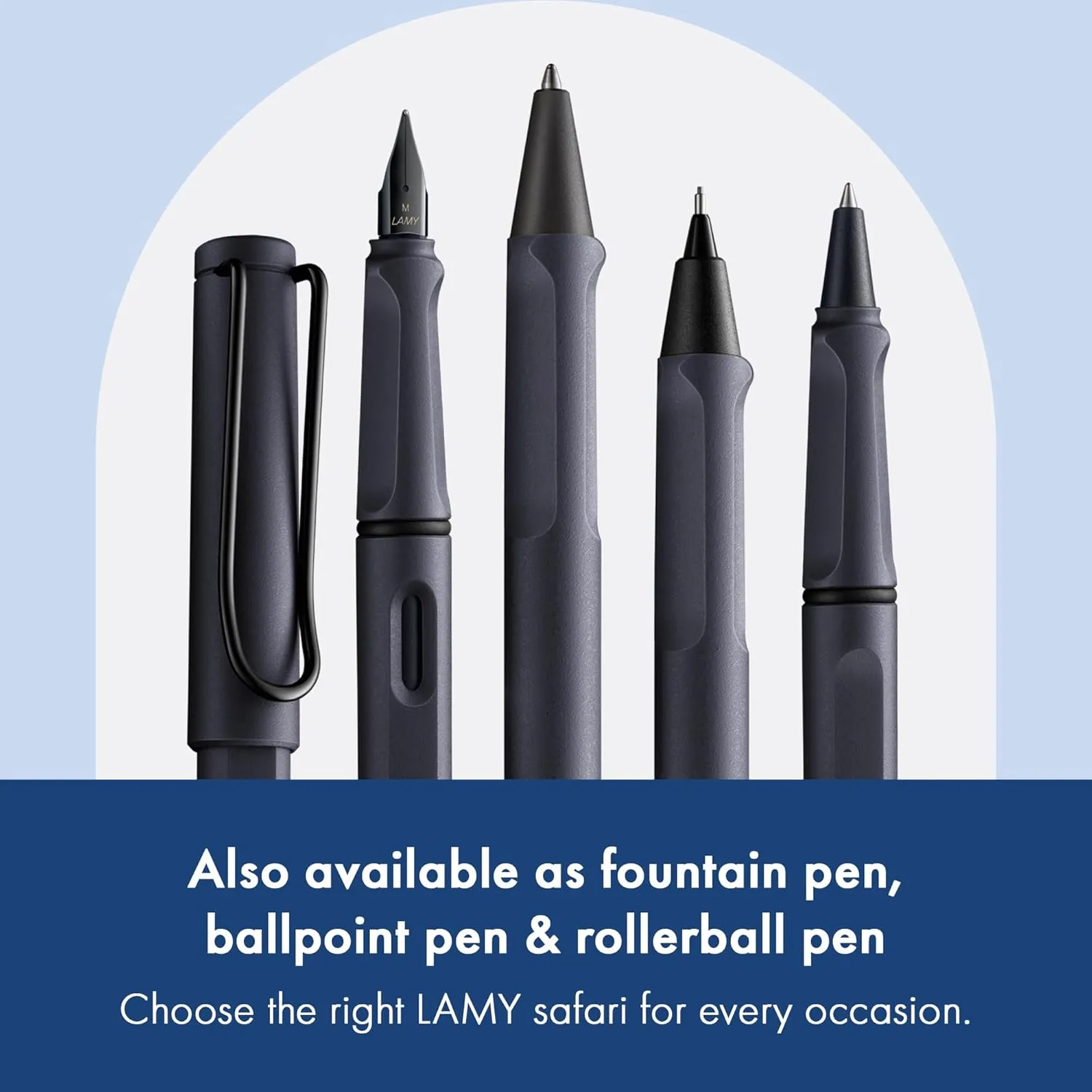 LAMY safari steel black - Mechanical Pencil with ergonomic grip & body made of robust ASA plastic - ideal for drawing & writing - including LAMY M 41 fine line refill 0.5 mm & eraser tip