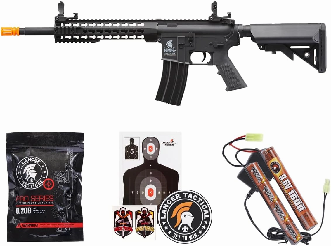 Lancer Tactical Gen 2 10" KeyMod Airsoft AEG w/Crane Stock-Low FPS
