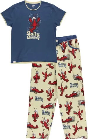 Lazy One Women's Pajama Set, Short Sleeves with Cute Prints, Relaxed Fit