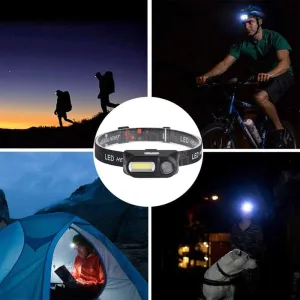 LED Head Torch,Sensor Headlamp Camping Head Light Lamp by Rechargeable Battery LED Bulbs Lithium