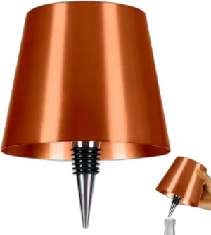 LED Rechargeable Wine Lamp, 3 Color Dimmable Touch Control Table Light for Liquor Bottles, Restaurant, Home, Bar, Office, Christmas (Rose Gold)