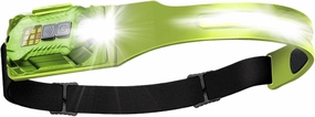 Led Headlamp, Headlamp with Motion Sensor, Waterproof Headlamp, Wide Beam Headlamp, Waterproof Led Headlamp for Camping, Featuring 230-degree Wide Beam, Motion Sensor, and Side Flashlight