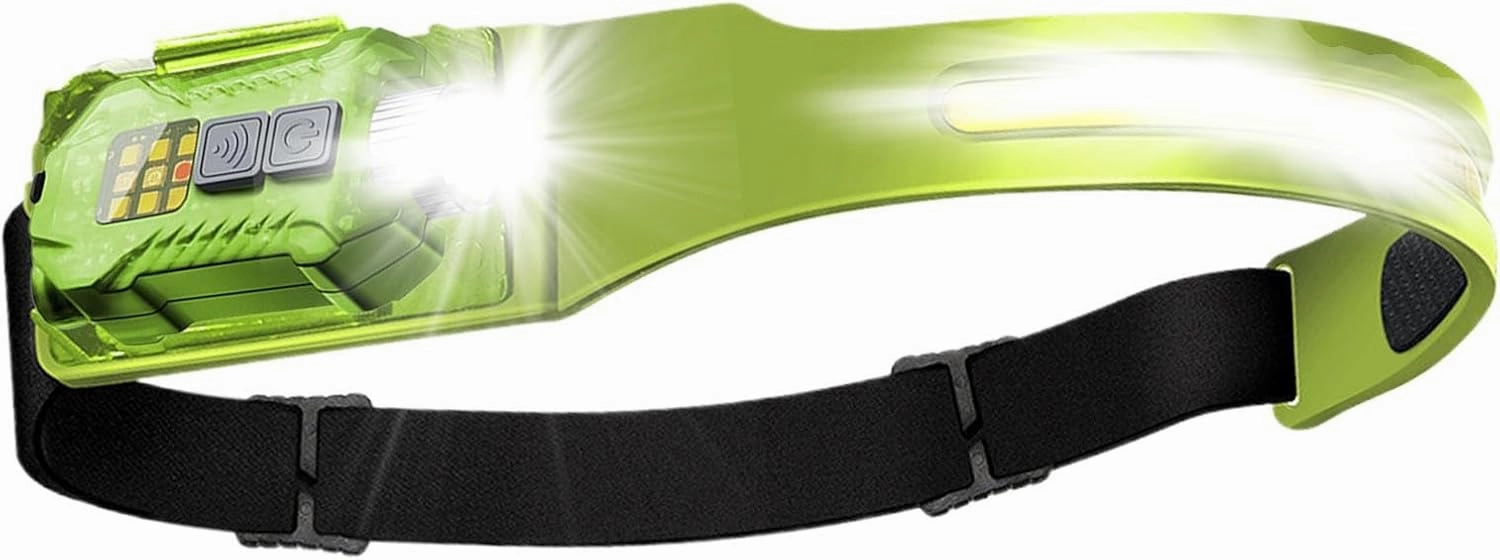 Led Headlamp, Headlamp with Motion Sensor, Waterproof Headlamp, Wide Beam Headlamp, Waterproof Led Headlamp for Camping, Featuring 230-degree Wide Beam, Motion Sensor, and Side Flashlight