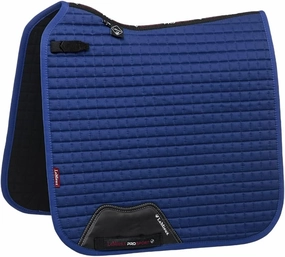 LeMieux Dressage Cotton Square Saddle Pad - English Saddle Pads for Horses - Equestrian Riding Equipment and Accessories (Benetton Blue - Large)