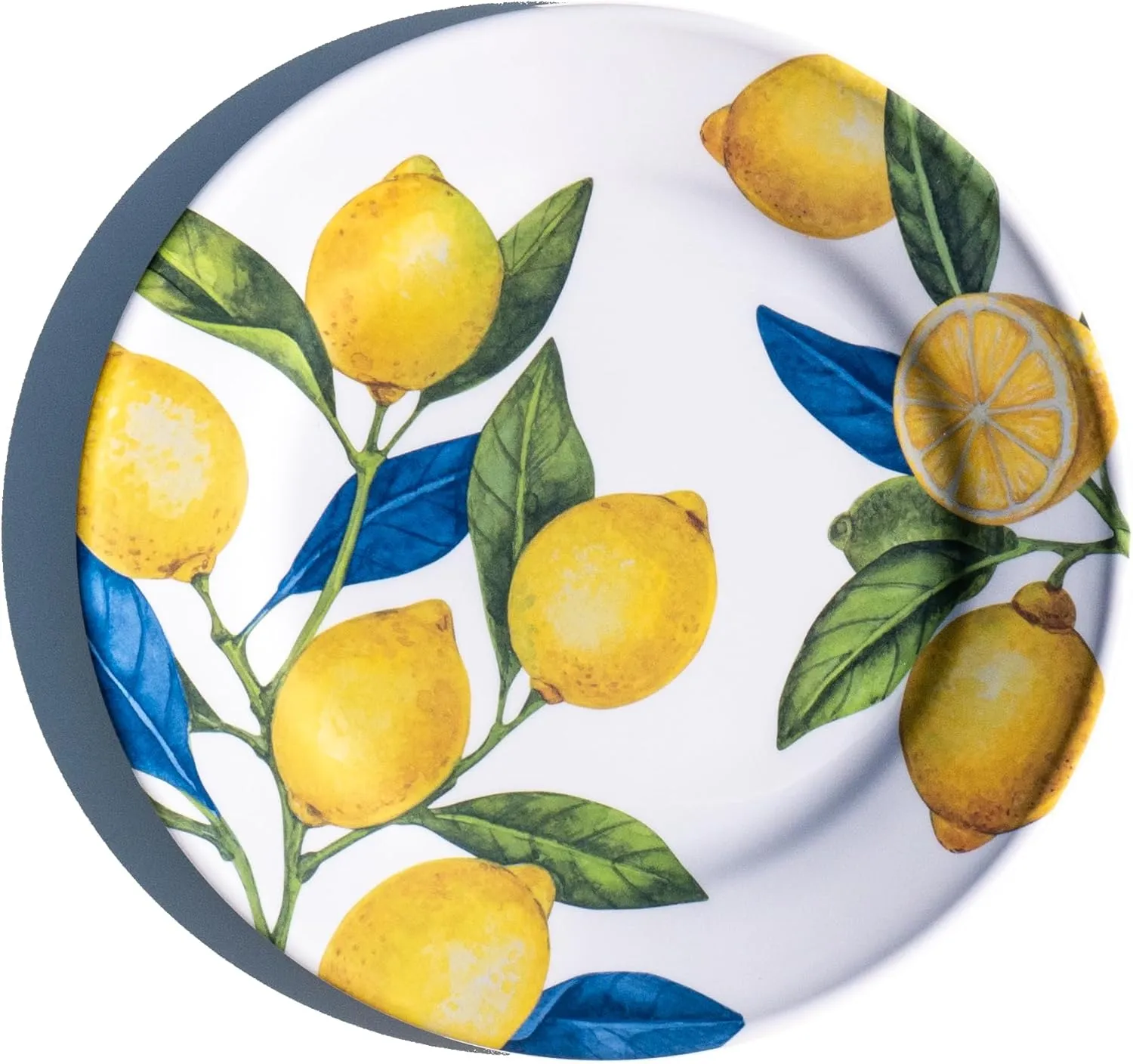 Lemon Orchard newWave Microwave Safe Premium Melamine Dinner Plate, Set of 6, 10.5"