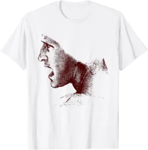 LEONARDO da VINCI SOLDIER t-shirt - Man Shouting Sketch Tee