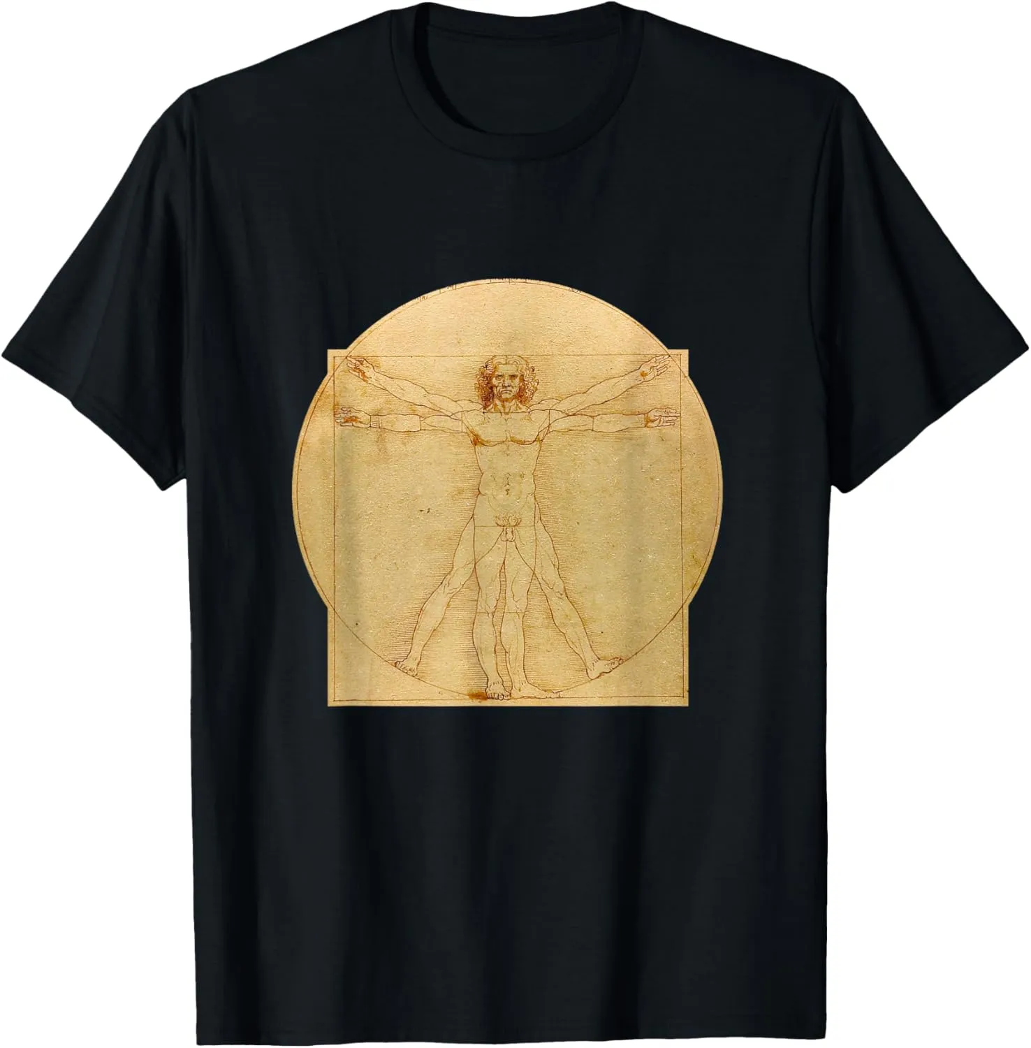 Leonardo da Vinci T-Shirt Vitruvian Man Tee Shirt T-Shirt