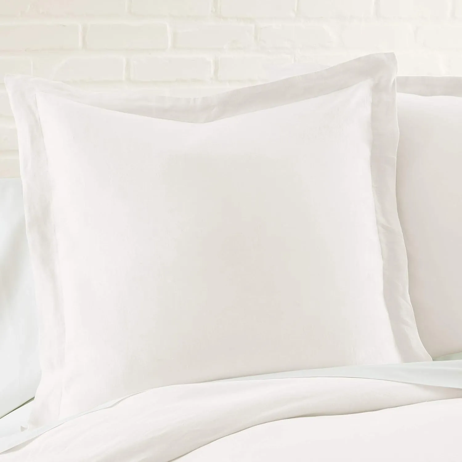 Levtex Home - 100% Linen - Euro Sham - Washed Linen - Cream - Sham Size (26x26in.), No Insert