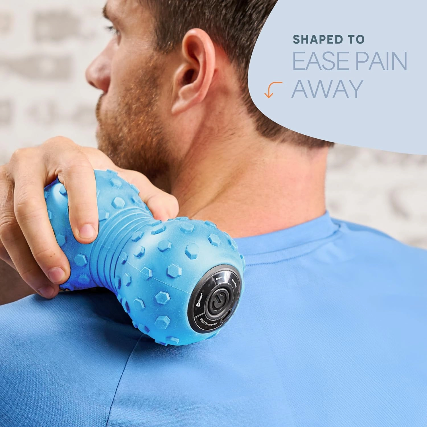 Lifepro 4-Speed Vibrating Massage Ball - Peanut Massager and Vibrating Foam Roller for Fitness, Mobility, and Relaxation - Compact and Portable Design