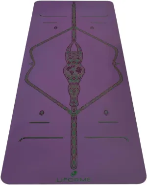 Liforme Printed Yoga Mat Collection - Free Yoga Bag Included - Patented Alignment System, Warrior-like Grip, Non-Slip, Eco-friendly, Sweat-resistant, Long, Wide and Thick for Comfort